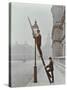 Testing Gas Pressure in Street Lighting, Westminster, London, 1910-null-Stretched Canvas