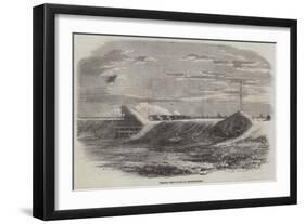 Testing Heavy Guns at Shoeburyness-null-Framed Giclee Print