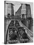 Testing Sydney Harbour Bridge by Driving Four Locomotives on Each of the Two Railway Tracks-null-Stretched Canvas