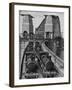 Testing Sydney Harbour Bridge by Driving Four Locomotives on Each of the Two Railway Tracks-null-Framed Photographic Print