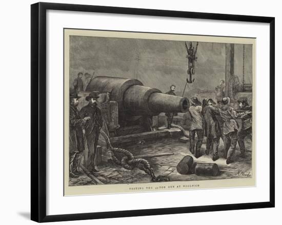 Testing the 35-Ton Gun at Woolwich-Henry Woods-Framed Giclee Print