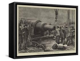Testing the 35-Ton Gun at Woolwich-Henry Woods-Framed Stretched Canvas