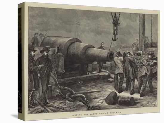 Testing the 35-Ton Gun at Woolwich-Henry Woods-Stretched Canvas