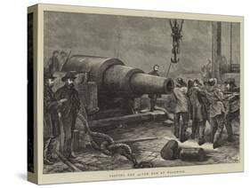 Testing the 35-Ton Gun at Woolwich-Henry Woods-Stretched Canvas