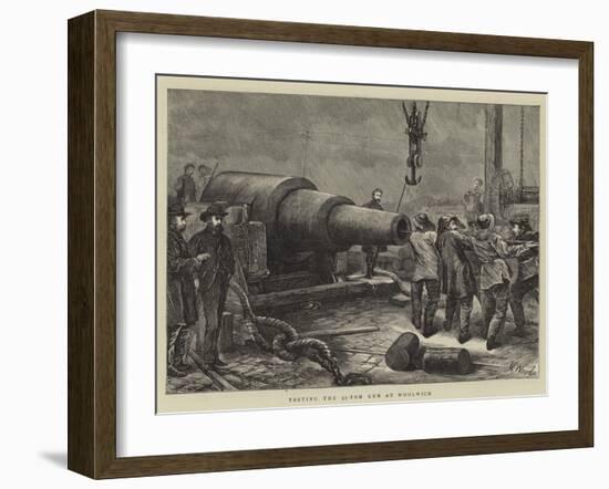 Testing the 35-Ton Gun at Woolwich-Henry Woods-Framed Giclee Print