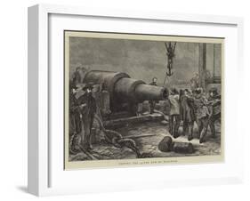 Testing the 35-Ton Gun at Woolwich-Henry Woods-Framed Giclee Print