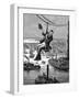 Testing the Cables on Brooklyn Bridge, C1900-null-Framed Giclee Print