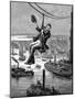 Testing the Cables on Brooklyn Bridge, C1900-null-Mounted Giclee Print