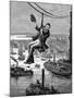 Testing the Cables on Brooklyn Bridge, C1900-null-Mounted Giclee Print