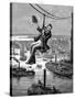 Testing the Cables on Brooklyn Bridge, C1900-null-Stretched Canvas