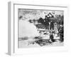 Testing the First Maxim Machine Gun, 1885 (B/W Photo)-English Photographer-Framed Giclee Print