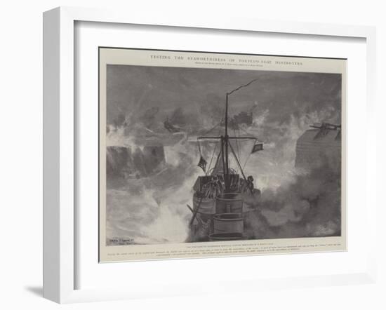 Testing the Seaworthiness of Torpedo-Boat Destroyers-Fred T. Jane-Framed Giclee Print