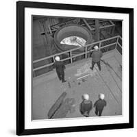 Testing the Temperature of Molten Steel, Park Gate, Rotherham, South Yorkshire, 1964-Michael Walters-Framed Photographic Print