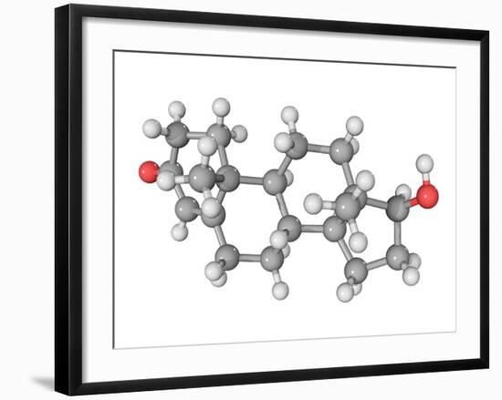 Testosterone Hormone, Molecular Model-Laguna Design-Framed Photographic Print