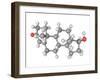 Testosterone Hormone, Molecular Model-Laguna Design-Framed Photographic Print