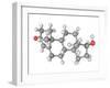 Testosterone Hormone, Molecular Model-Laguna Design-Framed Photographic Print