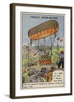 Testu-Brissy's Balloon Ascent on Horseback, Meudon, France, 1798-null-Framed Giclee Print