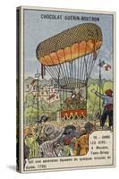 Testu-Brissy's Balloon Ascent on Horseback, Meudon, France, 1798-null-Stretched Canvas