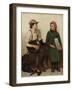 Tete a Tete, C.1888-1890 (Oil on Canvas)-John George Brown-Framed Giclee Print