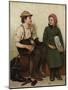 Tete a Tete, C.1888-1890 (Oil on Canvas)-John George Brown-Mounted Giclee Print