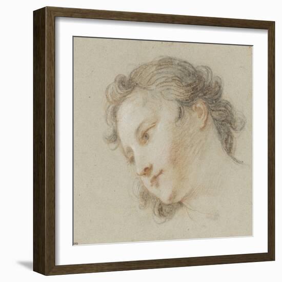 Tête d'ange, de profil à gauche-Charles Joseph Natoire-Framed Giclee Print