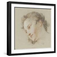 Tête d'ange, de profil à gauche-Charles Joseph Natoire-Framed Giclee Print