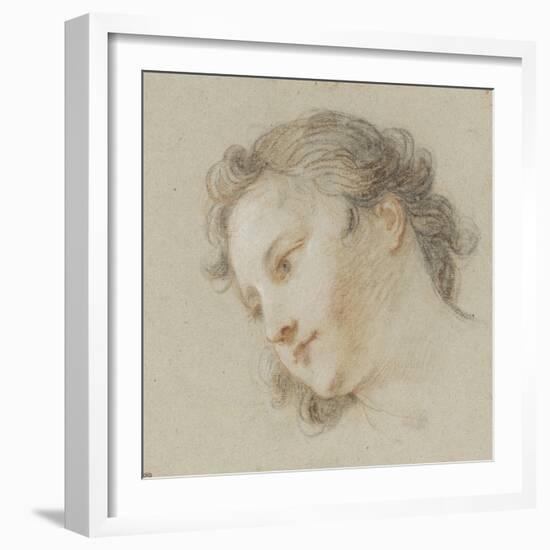 Tête d'ange, de profil à gauche-Charles Joseph Natoire-Framed Giclee Print