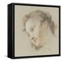 Tête d'ange, de profil à gauche-Charles Joseph Natoire-Framed Stretched Canvas