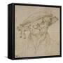 Tête d'homme coiffé d'un béret-Leonardo da Vinci-Framed Stretched Canvas