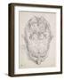 Tête d'homme vue de dessus, la calotte crânienne enlevée-Charles Le Brun-Framed Giclee Print