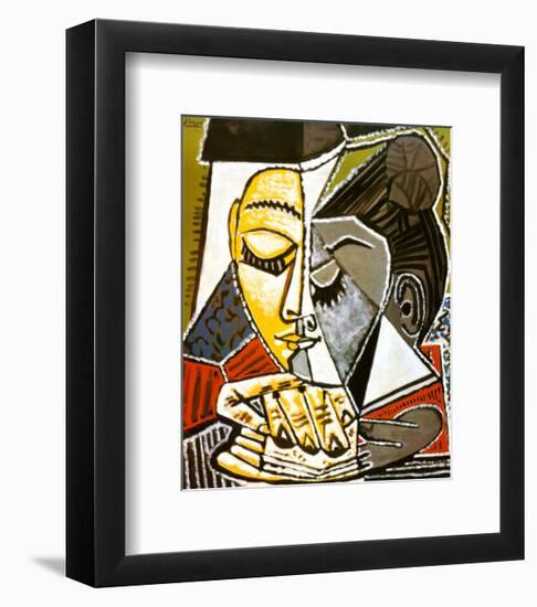 Tete d'une Femme Lisant-Pablo Picasso-Framed Art Print