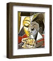 Tete d'une Femme Lisant-Pablo Picasso-Framed Art Print