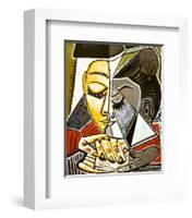 Tete d'une Femme Lisant-Pablo Picasso-Framed Art Print