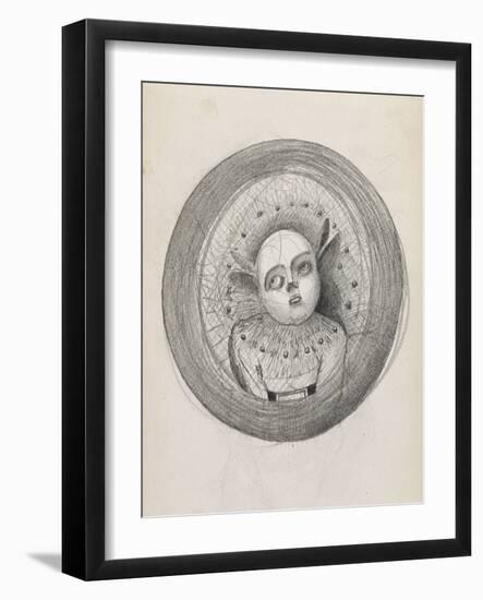 Tête dans une sphère-Odilon Redon-Framed Giclee Print