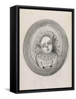 Tête dans une sphère-Odilon Redon-Framed Stretched Canvas