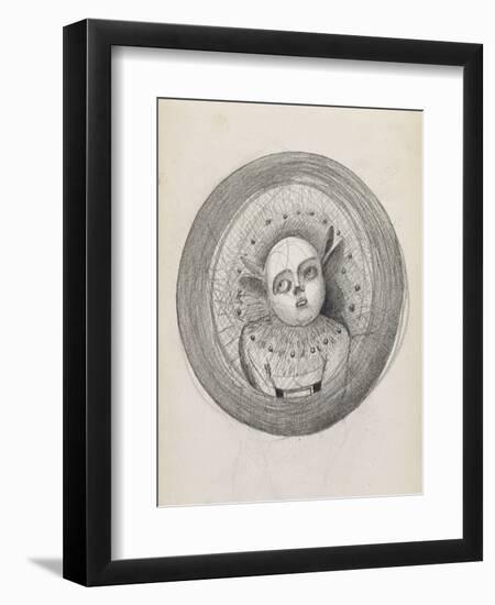 Tête dans une sphère-Odilon Redon-Framed Premium Giclee Print