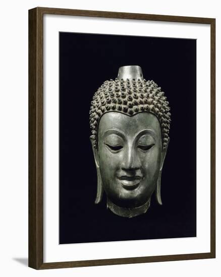 Tête de Buddha-null-Framed Giclee Print