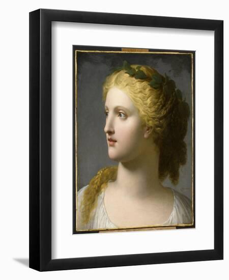 Tête de femme couronnée de laurier-Charles Paul Landon-Framed Premium Giclee Print