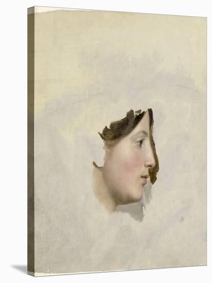 Tête de femme de profil à droite-Pierre Henri de Valenciennes-Stretched Canvas