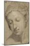 Tête de femme, de trois quarts vers la gauche-Raffaello Sanzio-Mounted Giclee Print