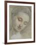 Tête de femme inclinée à droite, regardant vers le bas-Federico Barocci-Framed Giclee Print