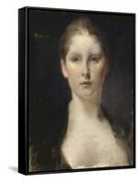 Tête de femme-Albert Besnard-Framed Stretched Canvas