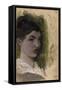 Tête de jeune femme-Charles Cottet-Framed Stretched Canvas