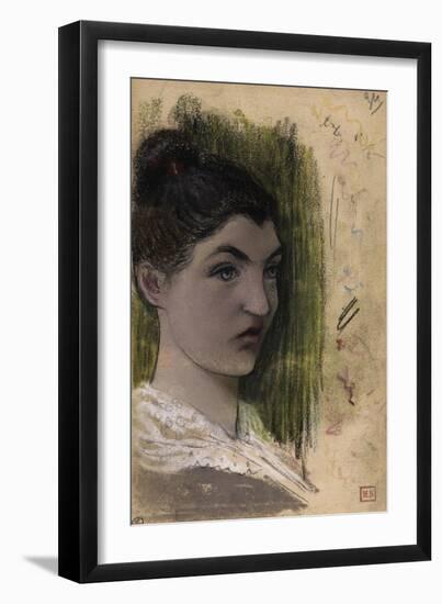 Tête de jeune femme-Charles Cottet-Framed Giclee Print