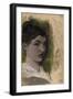 Tête de jeune femme-Charles Cottet-Framed Giclee Print