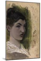 Tête de jeune femme-Charles Cottet-Mounted Giclee Print