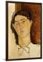 Tete de Jeune Homme, Possibly a Portrait of Conrad Moricand-Amedeo Modigliani-Framed Giclee Print