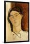 Tete de Jeune Homme, Possibly a Portrait of Conrad Moricand-Amedeo Modigliani-Framed Giclee Print