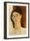 Tete de Jeune Homme, Possibly a Portrait of Conrad Moricand-Amedeo Modigliani-Framed Giclee Print