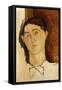 Tete de Jeune Homme, Possibly a Portrait of Conrad Moricand-Amedeo Modigliani-Framed Stretched Canvas